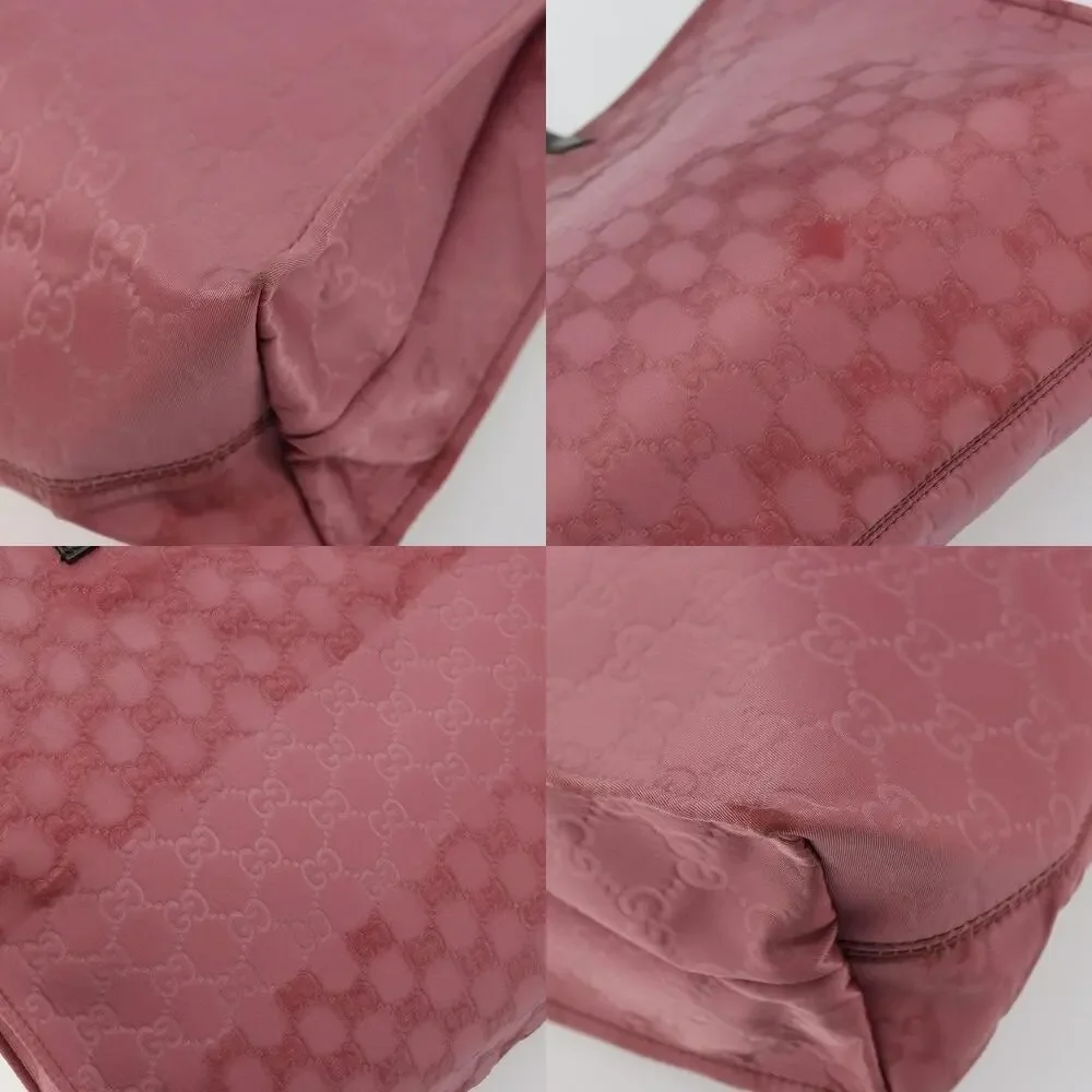 Gucci GG Canvas Tote Bag Nylon Pink